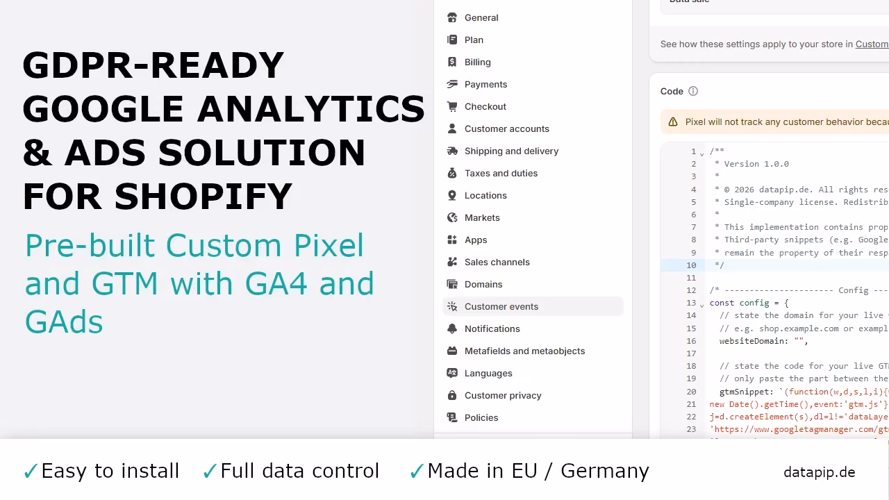 Shopify GA4 & Google Ads Setup