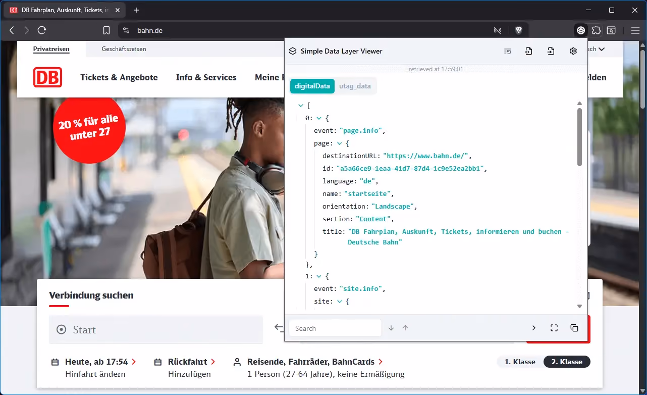 Simple Data Layer Viewer