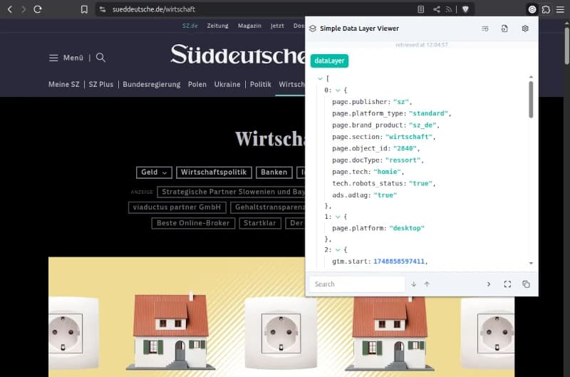 Simple Data Layer Viewer