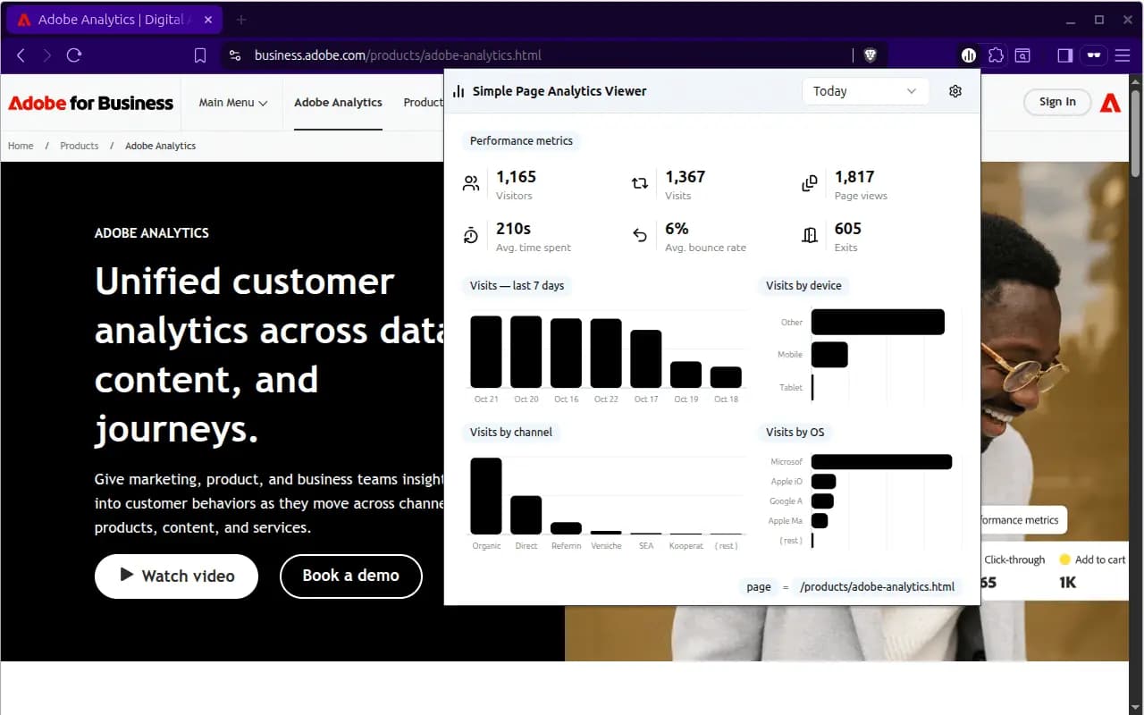 Simple Page Analytics Viewer
